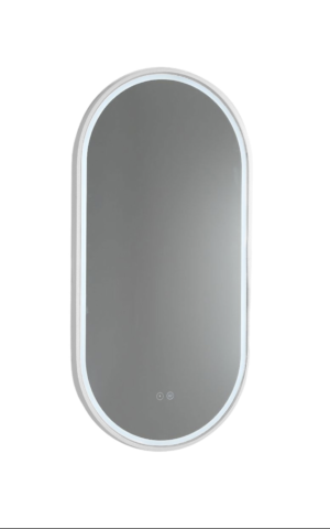 Remer 'Gatsby' LED Mirror in White Frame (450 x 900)