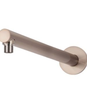 Meir Round wall shower arm 400mm in Champagne finish