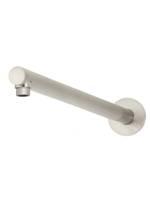 Meir Round wall shower arm 400mm in PVD Brushed Nickel finish