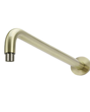 Meir Round Curved shower arm, 400mm in Tiger Bronze Gold finish