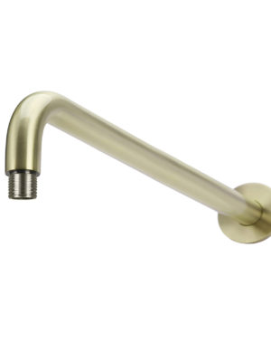 Meir Round Curved shower arm, 400mm in Tiger Bronze Gold finish