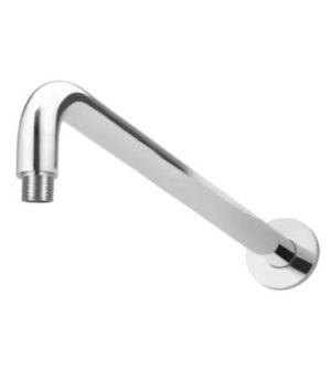 Meir Round Curved shower arm, 400mm in Chrome finish