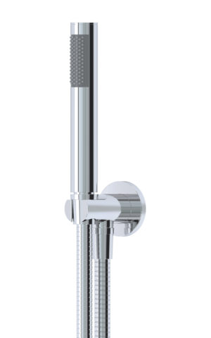 Meir Round Hand Shower on Fixed Bracket, Chrome Finish - SKU: MZ08-R-C