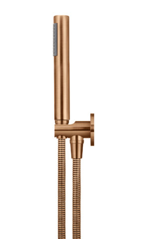 Meir Round Hand Shower on Fixed Bracket - PVD Lustre Bronze finish