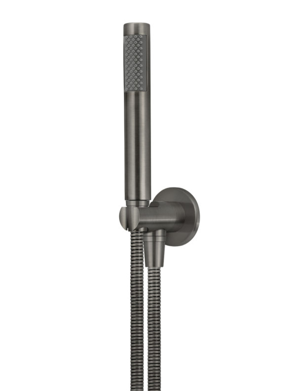 Meir Round Hand Shower on Fixed Bracket, Champagne Finish - SKU: MZ08-R-PVDGM