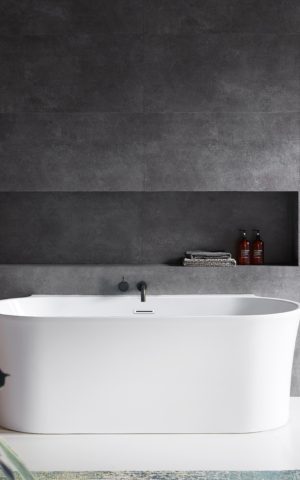 DECINA AURORA BTW FREESTANDING BATH, MATTE WHITE