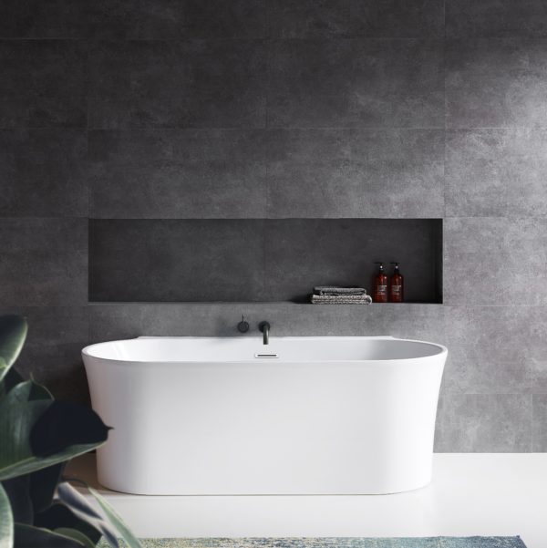 DECINA AURORA BTW FREESTANDING BATH, MATTE WHITE