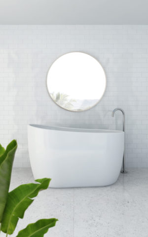 Decina cosmo freestanding bath, white, 1300 long