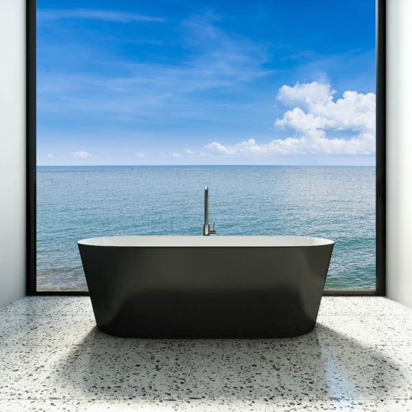 Decina Elinea freestanding bath, 1500 & 1790, white/white and black & white