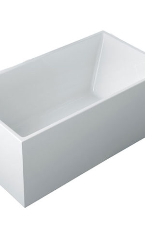 Decina 'Suzana' back-to-corner freestanding bath, white