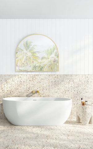 Decina 'Valentina' freestanding bath, matte white