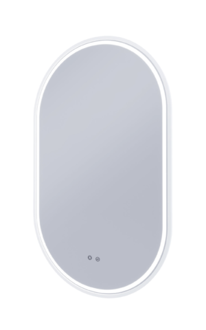 Remer 'Capsule' Shaving Cabinet in Matte White Frame