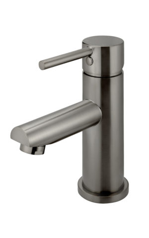 Meir Round Basin Mixer - Shadow PVD Gunmetal Grey finish