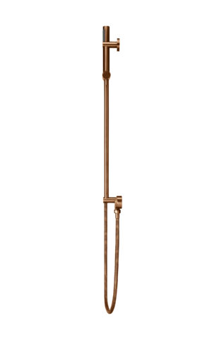 Meir round shower on rail column - PVD Lustre Bronze finish