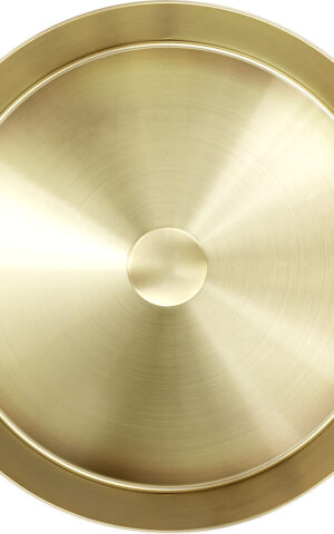 Lavello Stainless Steel Round Basin, above counter - PVD Tiger Bronze Gold