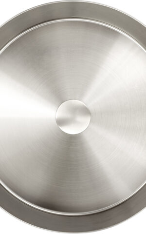 Lavello Stainless Steel Round Basin, above counter - PVD Brushed Nickel