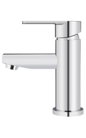 Meir round basin mixer tap in chrome finish