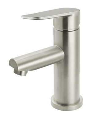 Meir round basin mixer tap in PVD Brushed Nickel finish