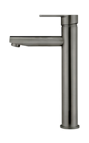 Meir Round Tall Basin Mixer - PVD Gunmetal Grey (Shadow) finish