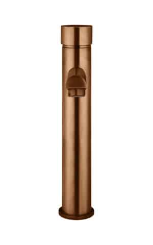 Meir Tall basin mixer, paddle range. PVD Lustre Bronze finish