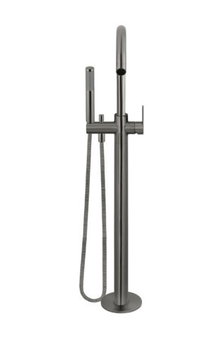 Bath Spout & Hand Shower with Paddle - in PVD Gunmetal Grey (shadow) finish