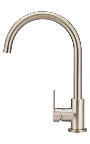 Meir Champagne Gooseneck Kitchen Mixer Tap