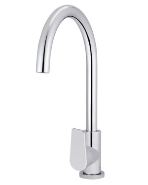 Meir Chrome Gooseneck Kitchen Mixer Tap