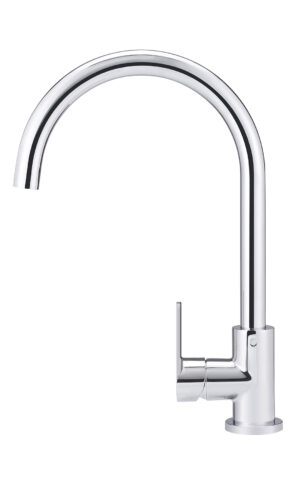 Meir Chrome Gooseneck Kitchen Mixer Tap