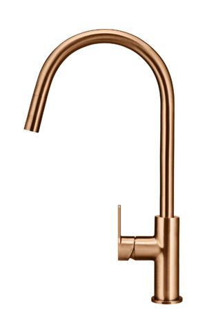 Meir Piccola Pull Out Kitchen Mixer Tap in PVD Lustre Bronze finish. Paddle Range