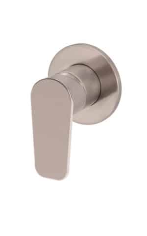 Meir round wall mixer, paddle range - in Champagne finish