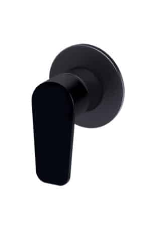 Meir round wall mixer, paddle range - in Matte Black finish