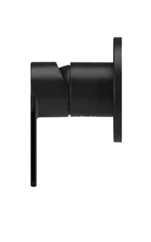 Meir round wall mixer, paddle range - in Matte Black finish