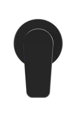 Meir round wall mixer, paddle range - in Matte Black finish