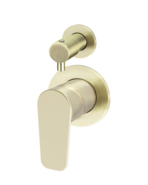 Meir Round Diverter Mixer - Paddle Range, PVD Tiger Bronze Gold finish