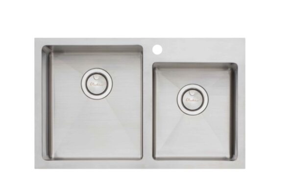 Oliveri 'Apollo' S/Steel 1 & 3/4 Offset Bowl Sink