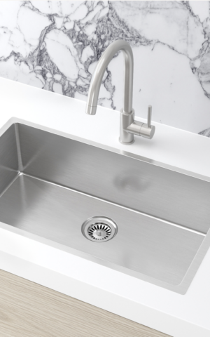 Lavello Kitchen Sink - Single Bowl (760x440mm) in PVD Brushed Nickel finish