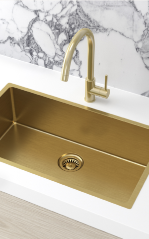 Lavello Kitchen Sink - Single Bowl (760x440mm) in PVD Tiger Bronze Gold finish