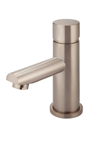 Meir round basin mixer -Pinless range (Champagne finish)