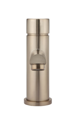 Meir round basin mixer -Pinless range (Champagne finish)