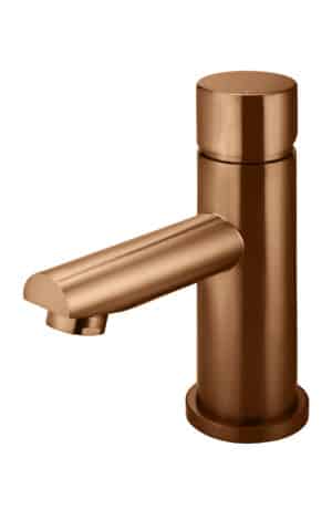 Meir round basin mixer, pines range. PVD Lustre Bronze finish