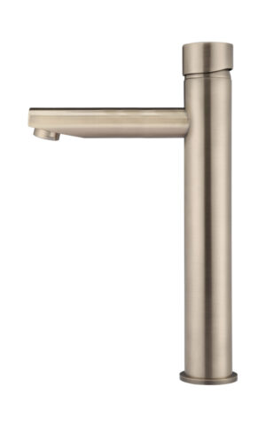 Meir Round Tall Basin Mixer - Pinless Range (Champagne finish)