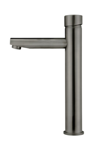 Meir Round Tall Basin Mixer - Pinless Range (PVD Gunmetal Grey/ Shadow finish)