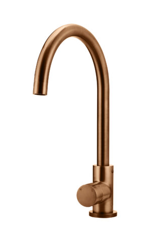 Meir round kitchen mixer. Pinless range. PVD Lustre Bronze finish