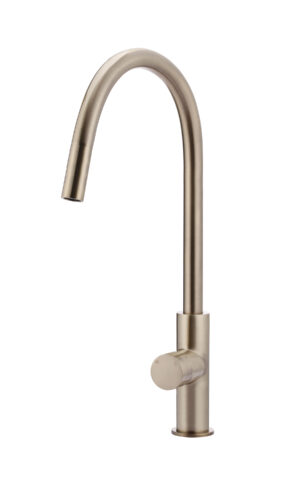 Meir Round Piccola Pull Out Kitchen Mixer Tap - Pinless Range (Champagne finish)