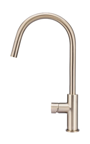 Meir Round Piccola Pull Out Kitchen Mixer Tap - Pinless Range (Champagne finish)