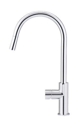 Meir Round Piccola Pull Out Kitchen Mixer Tap - Pinless Range (Polished Chrome finish)