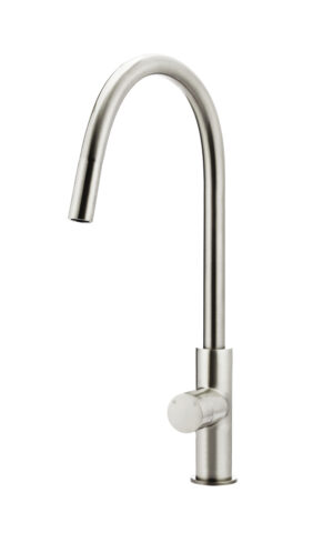 Meir Round Piccola Pull Out Kitchen Mixer Tap - Pinless Range (PVD Brushed Nickel finish)