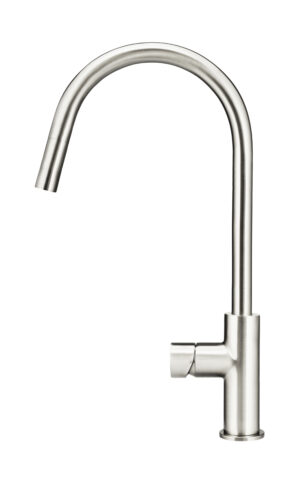 Meir Round Piccola Pull Out Kitchen Mixer Tap - Pinless Range (PVD Brushed Nickel finish)