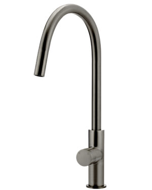 Meir Round Piccola Pull Out Kitchen Mixer Tap - Pinless Range (PVD Gunmetal Grey/ Shadow finish)