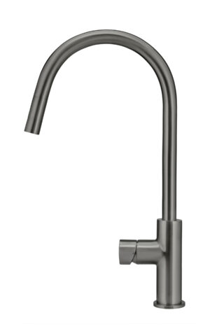 Meir Round Piccola Pull Out Kitchen Mixer Tap - Pinless Range (PVD Gunmetal Grey/ Shadow finish)